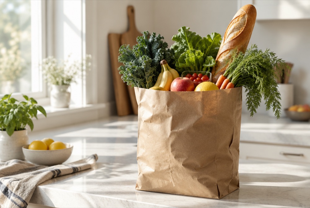 Restocking groceries with an agent